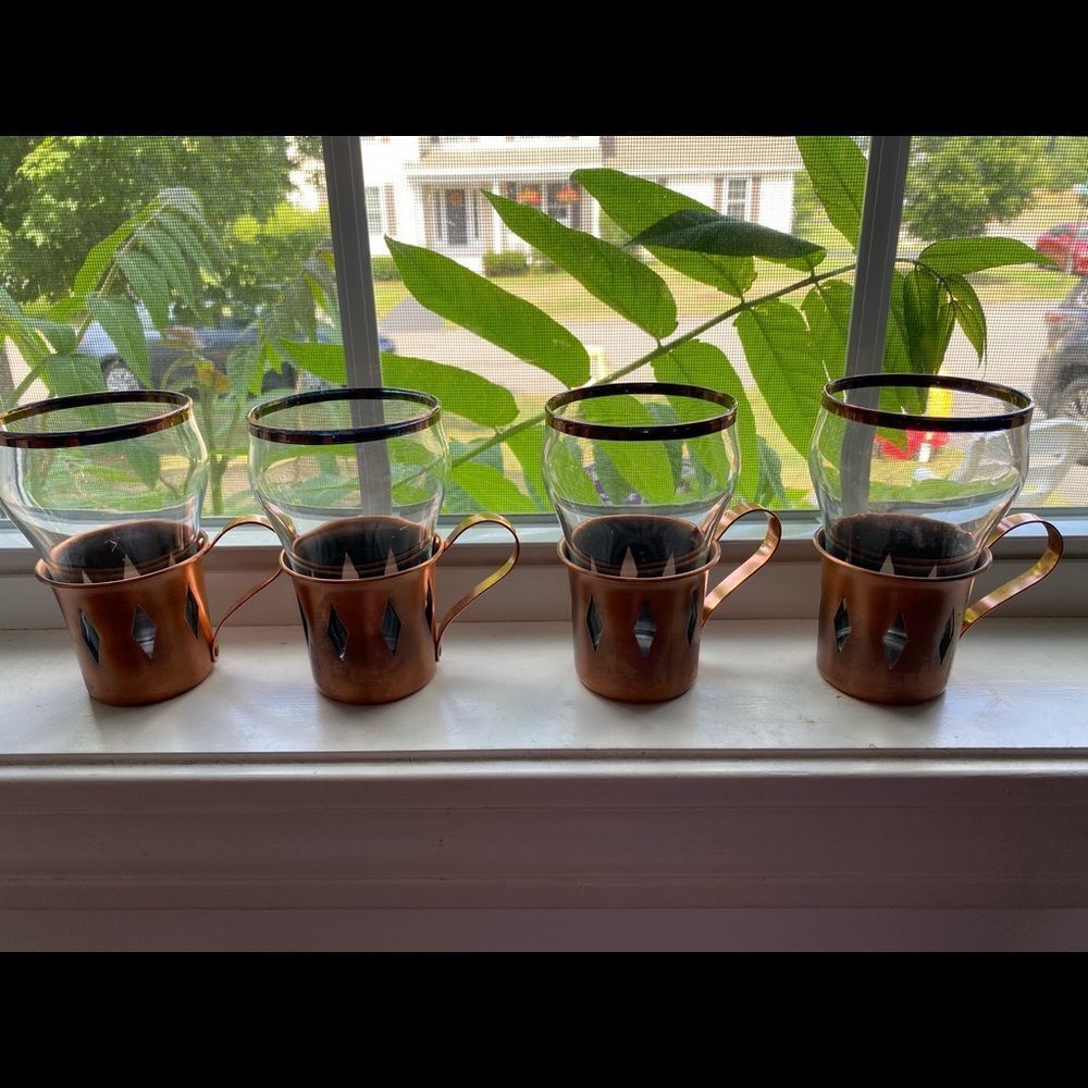 Copper Craft Guild - drinking glass/copper mug set